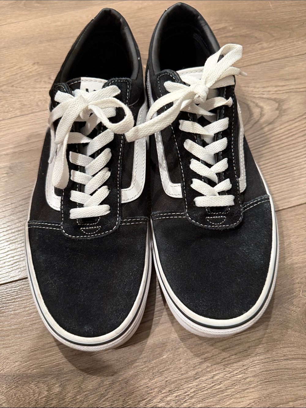 Vans Black and White Old Skool Low-Top Sneakers